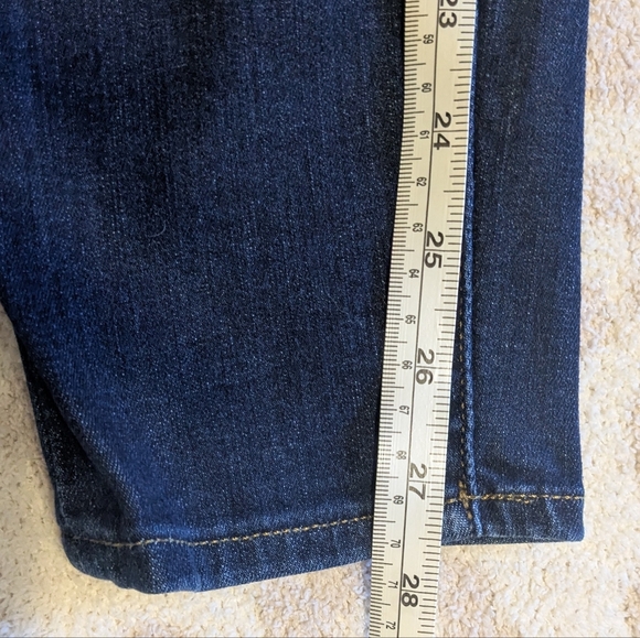 J. Crew High Rise Skinny Jeans Dark Wash Button Fly Stretch Size 28 - Picture 6 of 9
